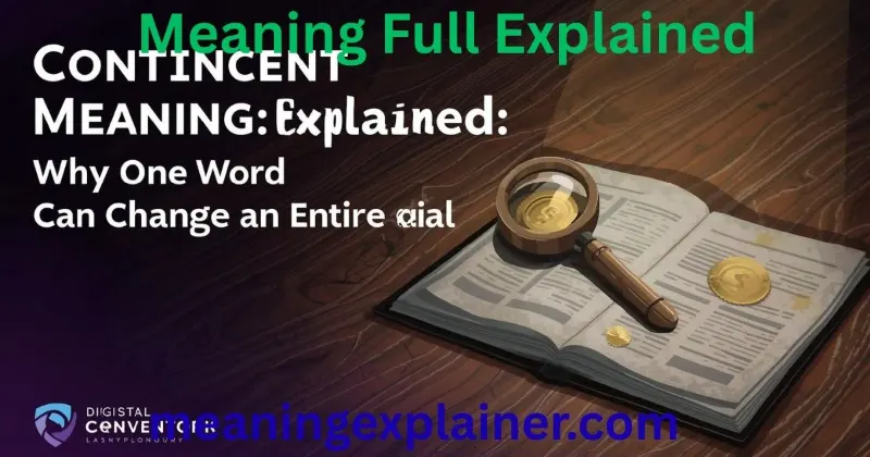 The Real Meaning of Contingent Most People Misunderstand