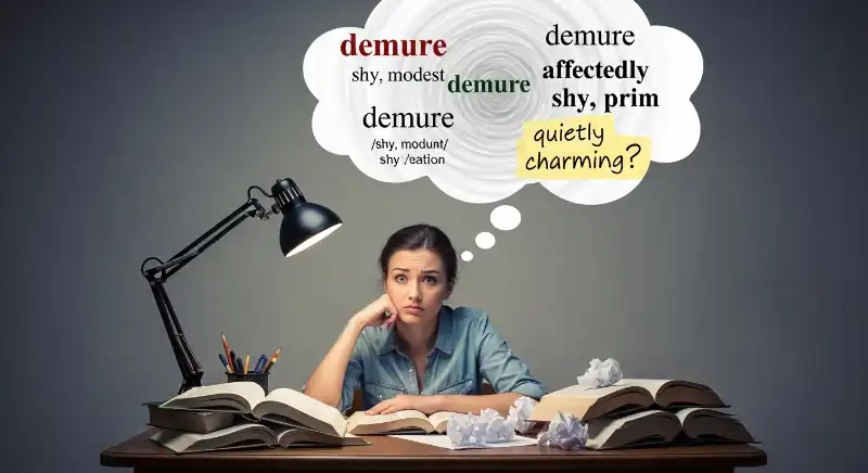What does demure mean in simple words?