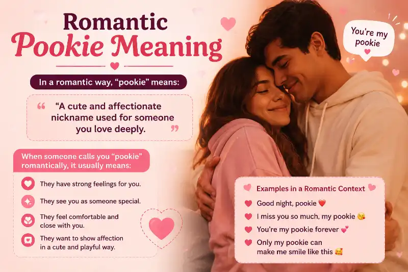 Romantic pookie meaning as a cute term of endearment for someone you love