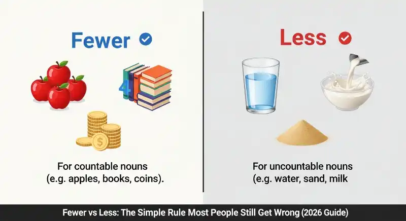 Fewer vs Less Quick Explanation