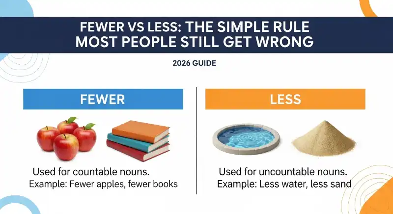 Trick to Remember Fewer vs Less Instantly