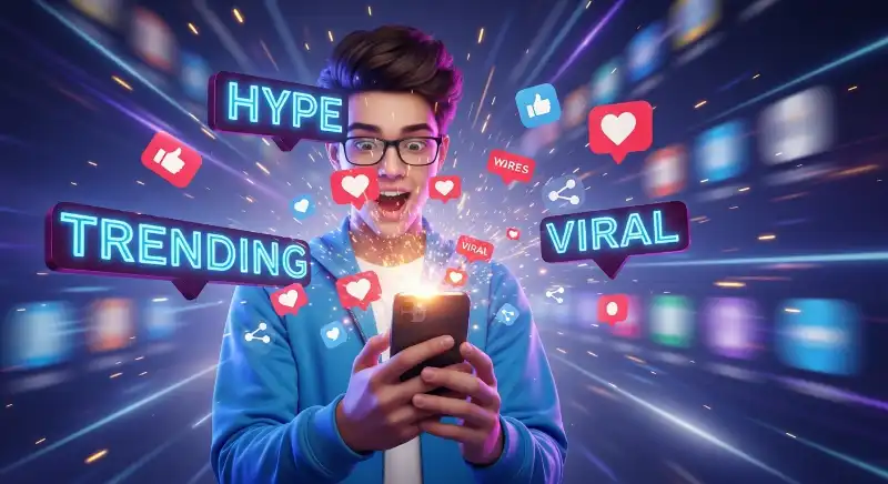 Hype means strong excitement, attention, or promotion around something