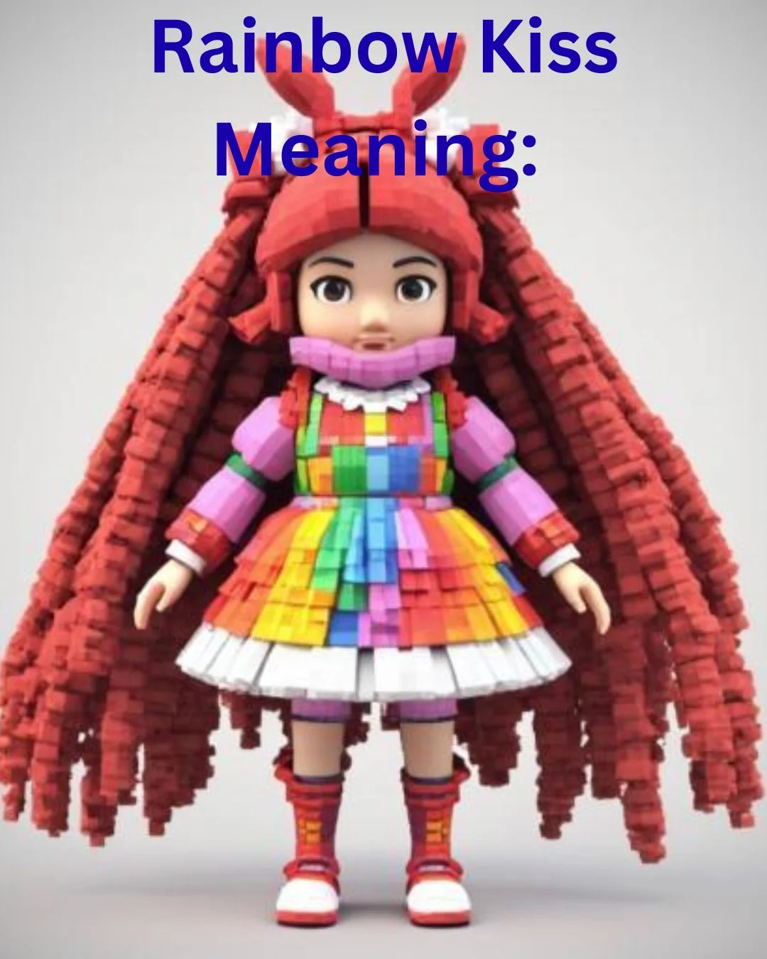 Rainbow kiss meaning guide with colorful editorial design and question icons