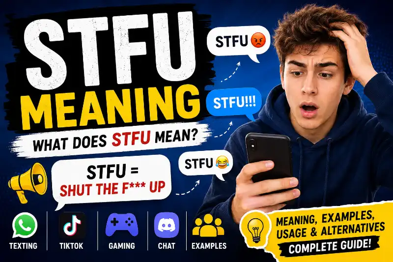 STFU meaning explained with full form Shut the F* Up, texting, chat, social media, gaming examples, and internet slang guide**