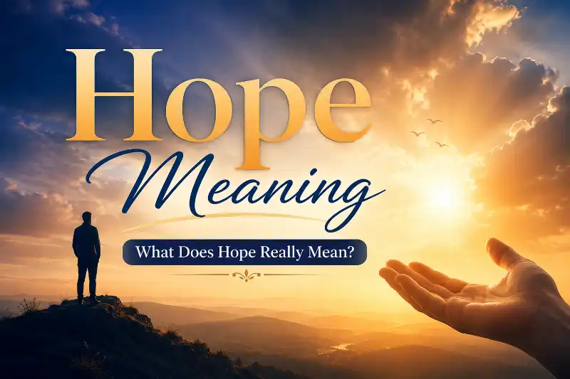 "Hope Meaning — What does hope really mean? Sunrise breaking through darkness representing hope and a brighter future."