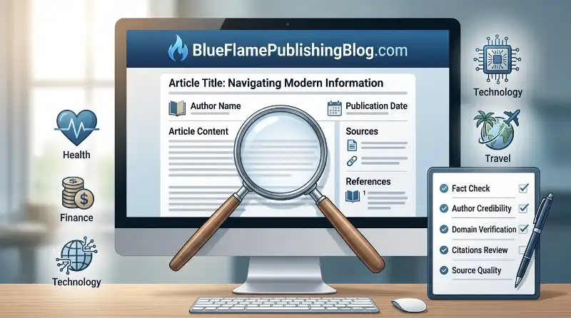Checking BlueFlamePublishingBlog.com articles sources authors and publication dates