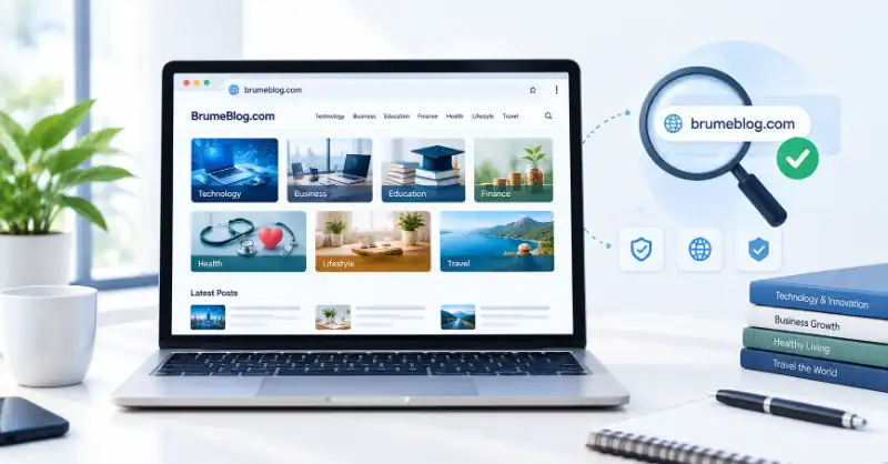 BrumeBlog.com website explained with its content categories and domain verification