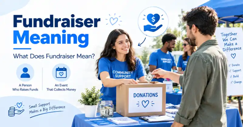 Difference between fundraiser, fundraising, and donation