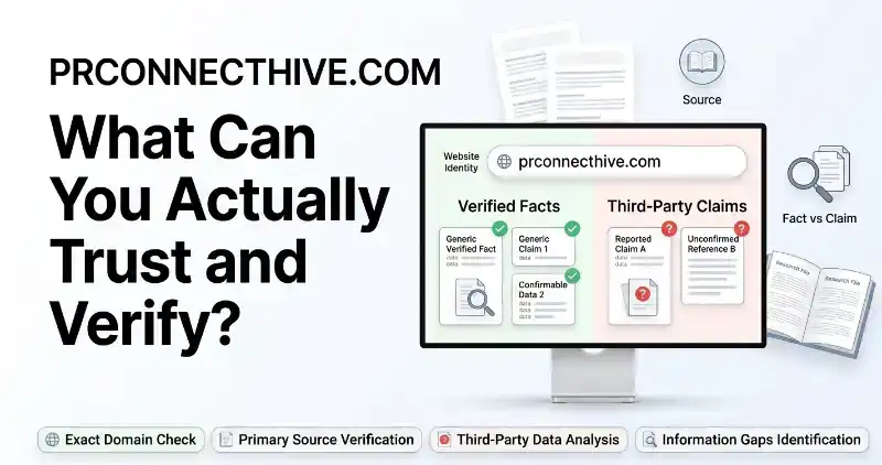 Prconnecthive.com website verification guide showing domain, source, login,
