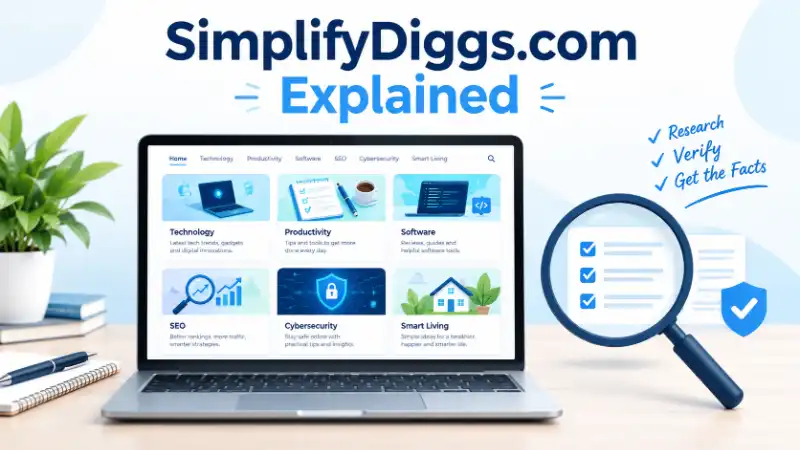 SimplifyDiggs.com explained as a multi-topic informational website