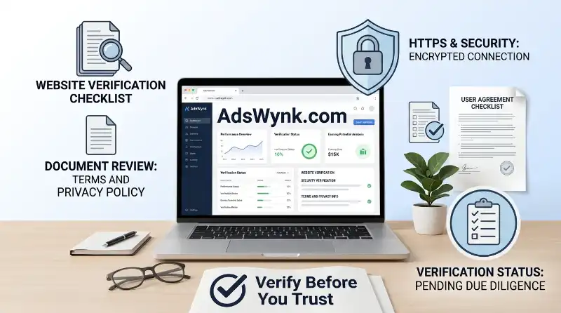 AdsWynk.com safety and trust verification checklist