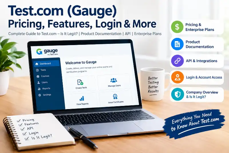 Test.com product documentation, API features, login guide, and legitimacy checks