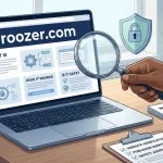 Laptop displaying Troozer.com during a website safety and legitimacy review